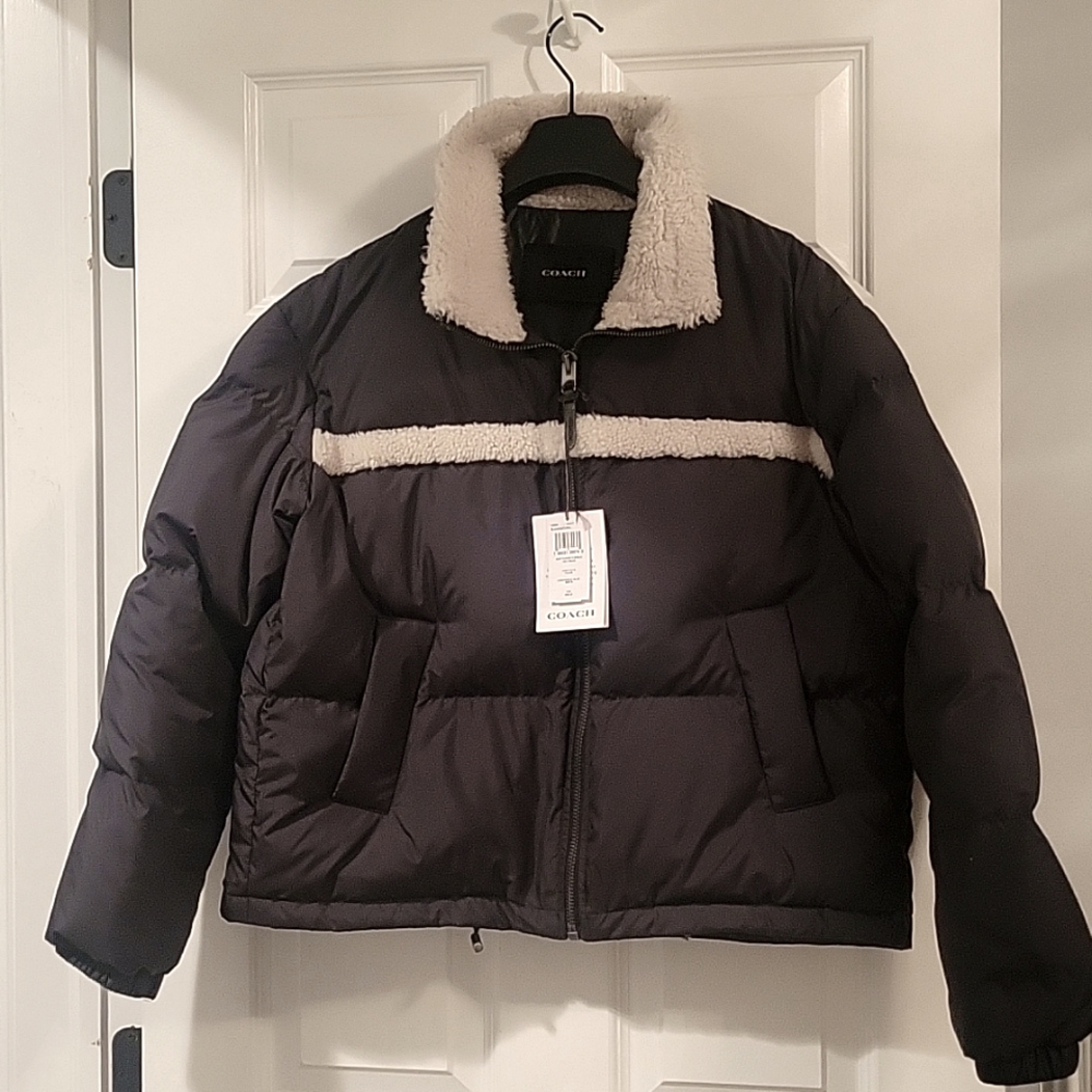 Coach shearling puffer jacket